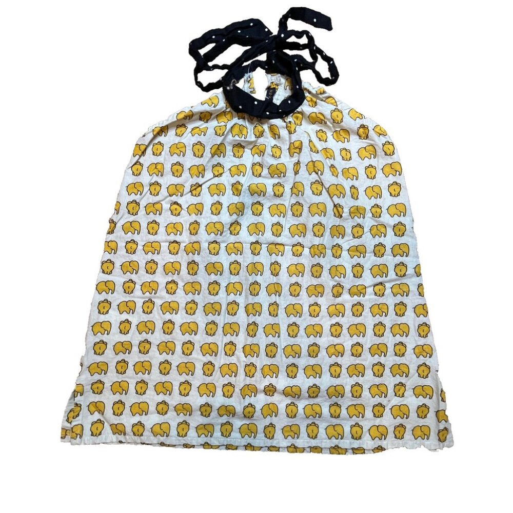 Toddler Girls Elephant Halter Cotton Dress j. junaid jamshed 4-5 YR Yellow Shift
